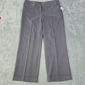 Cato Contemporary Pants Womens 14P Gray Lower Rise Slimmer Thigh Trousers Casual